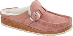 Birkenstock Women's Buckley Shearling -Footwear Shop birkenstock womens buckley shearling pink clay natural suede 1023450 16044.1668104467