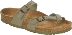 Birkenstock Women's Mayari Vegan -Footwear Shop birkenstock womens mayari vegan faded khaki birkibuc 1018486 22383.1657899282