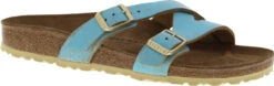 Birkenstock Women's Yao -Footwear Shop birkenstock womens yao washed metallic aqua leather 1014191 04369.1553730827