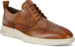 ECCO Men's ST.1 Hybrid Lite Wingtip Brogue -Footwear Shop ecco mens st 1 hybrid lite wingtip brogue brown 83720401112 43696.1597881418