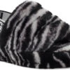 UGG Kids Fluff Yeah Slide Zebra -Footwear Shop ugg kids fluff yeah slide zebra black white 1116156k bwht 32553.1598917532.600.600