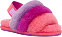UGG Toddlers Fluff Yeah Slide -Footwear Shop ugg toddlers fluff yeah slide pink purple rainbow 1120073t pprb 95299.1651776272