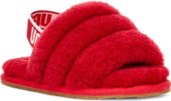 UGG Toddlers Fluff Yeah Slide -Footwear Shop ugg toddlers fluff yeah slide ribbon red 1098579t rbrd 86525.1651776272