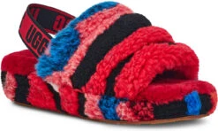 UGG Women's Fluff Yeah Slide Cali Collage -Footwear Shop ugg womens fluff yeah slide cali collage red 1118164 red 40400.1620432827